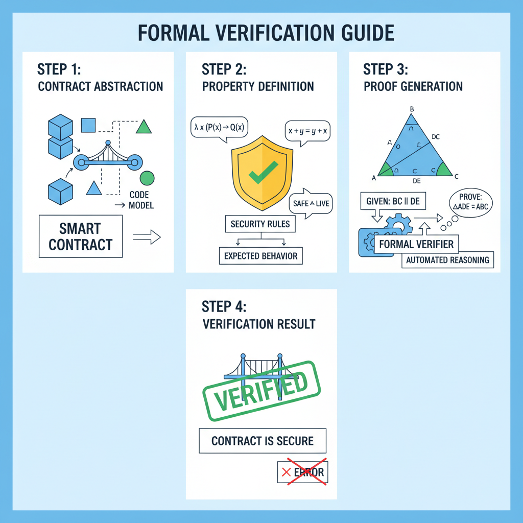 formal verification math proofs on blockchain bridge contracts, geometric proof diagrams