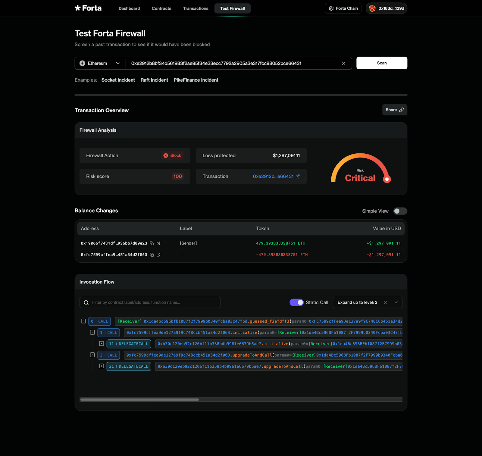 Forta Network security bots monitoring cross-chain bridges